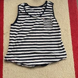 Cute navy and white striped tank. Size M